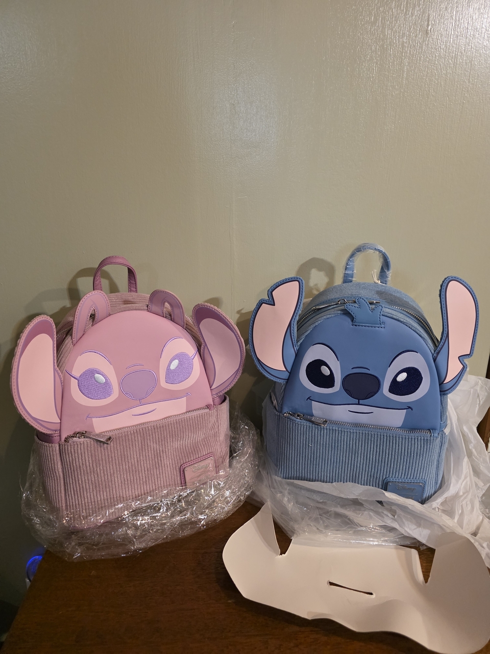 Loungefly Disney Lilo & Stitch Minimal Corduroy Mini Backpacks Angel & Stitch